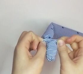 how to sew diy hair scrunchies by hand, Flip inside out