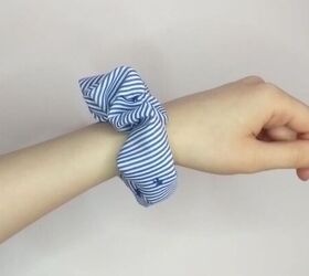how to sew diy hair scrunchies by hand, Finished DIY scrunchie