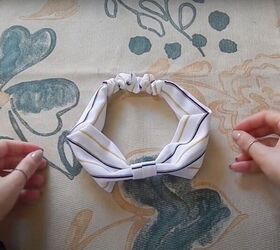 easy accessories make your own knot headband, Finished knot headband