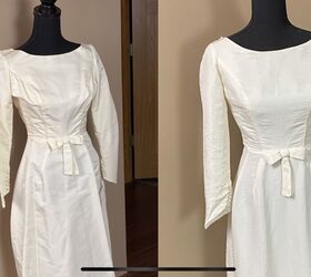 using retro clean to clean yellowed vintage clothing, Before and after