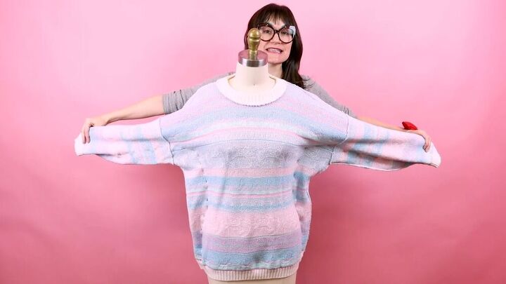 how to sew a ruffle sweater dress, DIY sweater dress