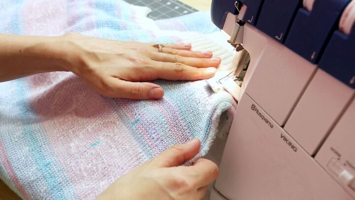 how to sew a ruffle sweater dress, Sew a sweater dress