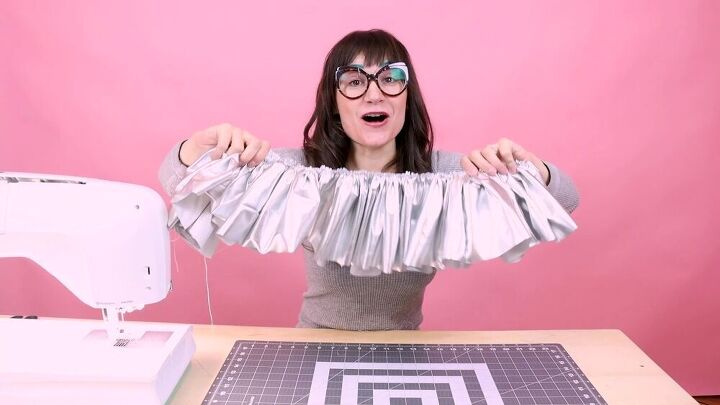 how to sew a ruffle sweater dress, Sew a ruffle