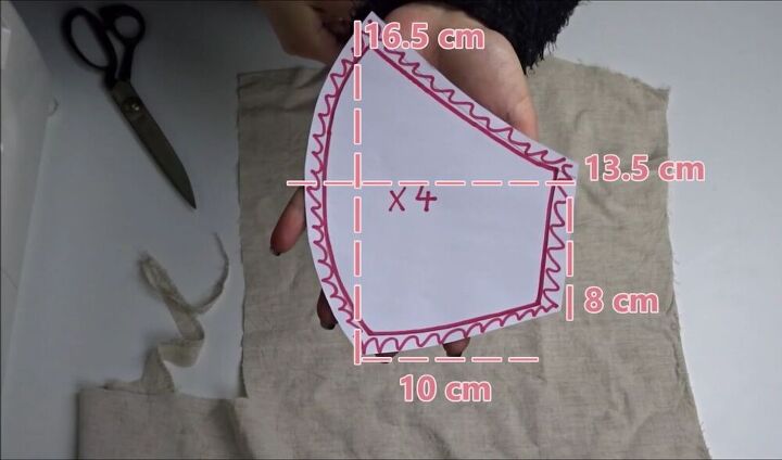 how to sew a face mask with a filter pocket, Measurements for face mask