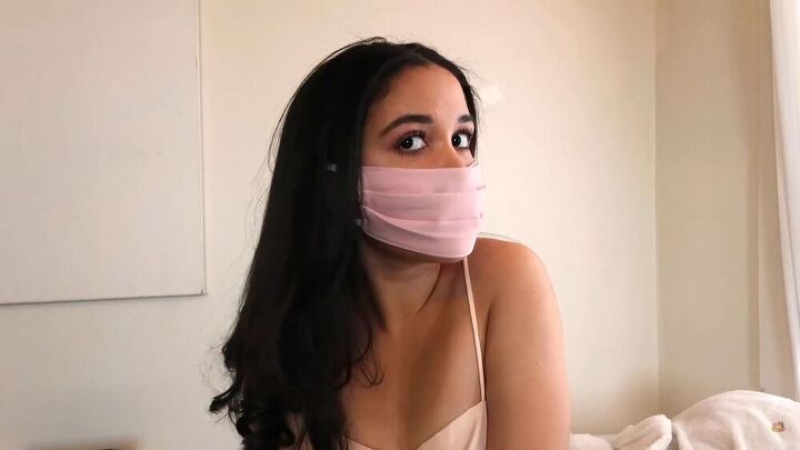 pleated diy face mask in under 30 minutes yes please, Lovely Pleated DIY Face mask