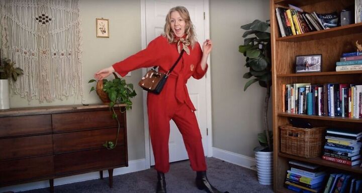 5 jumpsuits 2 ways how to style a jumpsuit, Red two piece