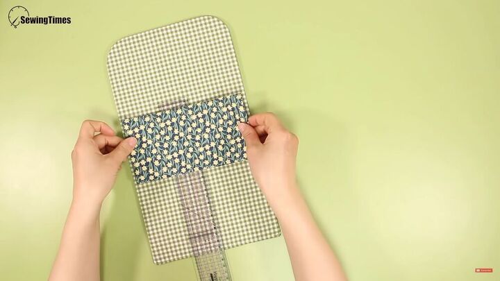 make your own double clutch wallet the super simple way, Attach the small piece