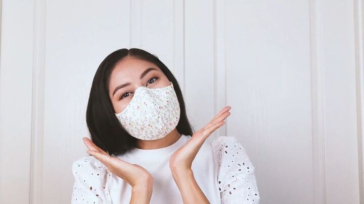 make a quick diy face mask with filter pocket nose wire, Beautiful DIY face mask
