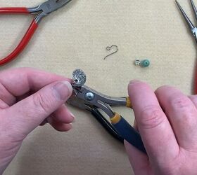 make sparkly fashionable diy earrings in under an hour, Trim remaining wire