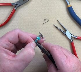 make sparkly fashionable diy earrings in under an hour, Tuck in the wire