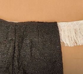 no sew fringe skirt, Add fabric glue