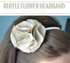 ruffle flower headband tutorial