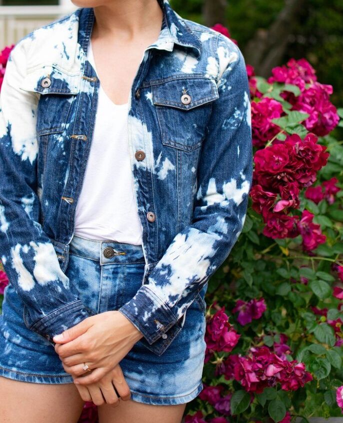 Bleach Tie Dye Jean Jacket Tutorial Upstyle