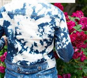 bleach tie dye jean jacket tutorial