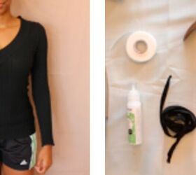 diy lace up off the shoulder top no sewing