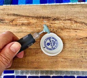 how to create a unique pendant necklace from willow pattern china, Sanding edges