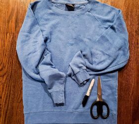 how to distress an old sweatshirt