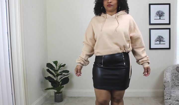 learn how to style four different leather skirts, Style a leather skirt