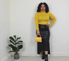learn how to style four different leather skirts, Easy leather skirt style
