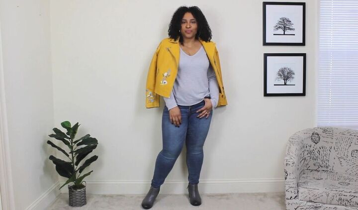 how to style pantone s colors of the year, Gray and yellow outfit