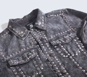 create your own superstar diy studded jacket, Easy studded jean jacket