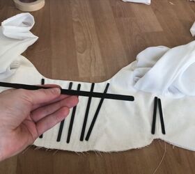 gorgeous corset top with sleeves pattern tutorial, Modifying the zip ties