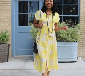 how to style a button down wrap dress