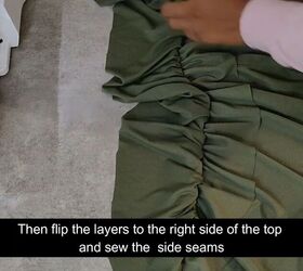 make a ruffle top in just 5 minutes, Flip the layers