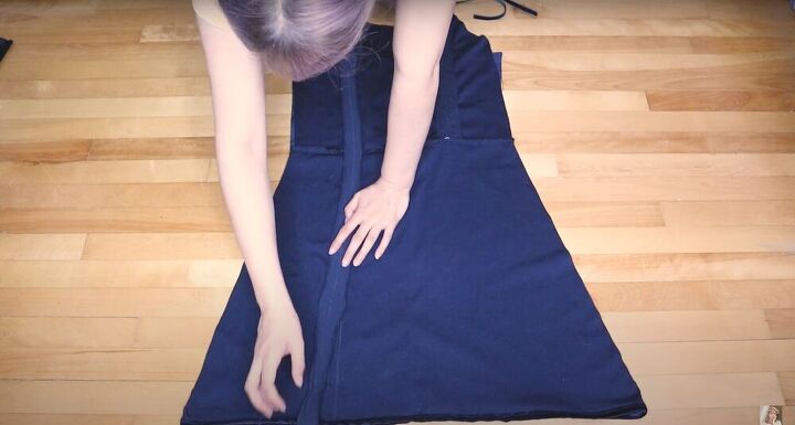trending fashion make your own velvet drawstring dress, Attach the casing