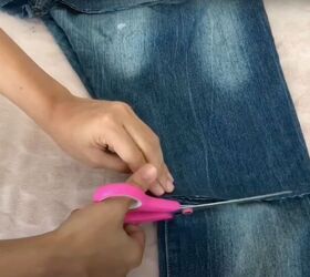 how to transform old jeans into a diy denim skirt, DIY denim skirt tutorial