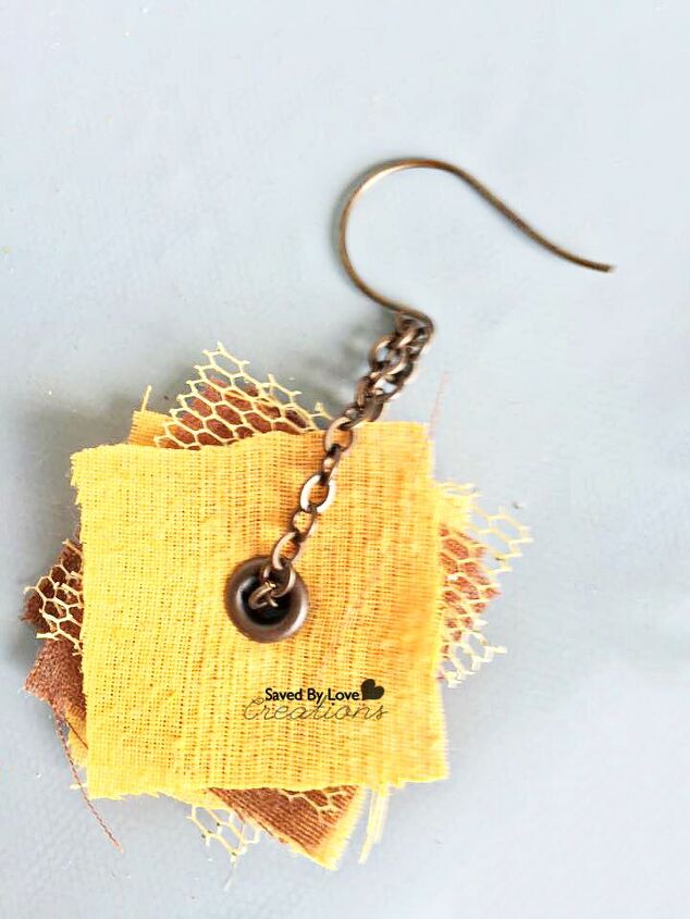 make easy earrings from upcycled fabric