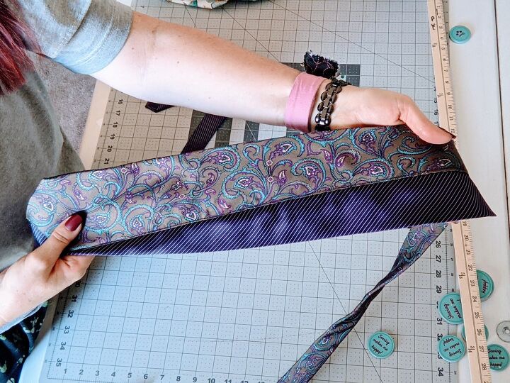 make an obi belt from neck ties