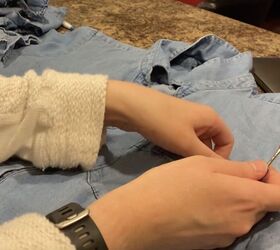 how to make any shirt patchwork with four easy shortcuts, First Shortcut Pockets