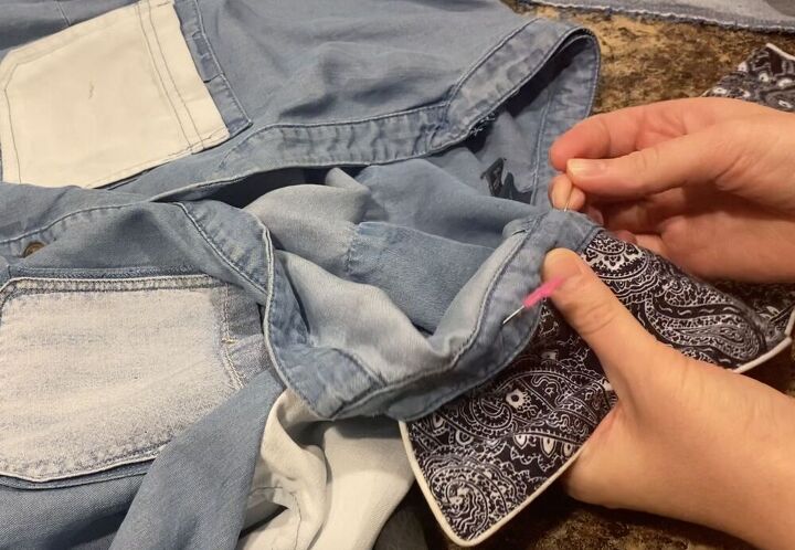 how to make any shirt patchwork with four easy shortcuts, Third Shortcut Replace the Collar