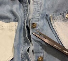 how to make any shirt patchwork with four easy shortcuts, Fourth Shortcut Replace the buttons