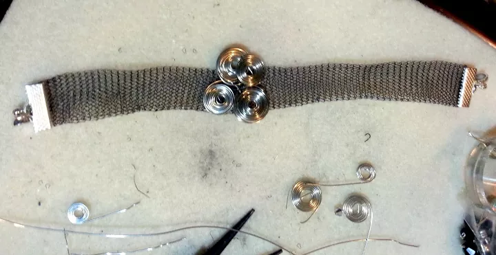 wire spiral bracelet