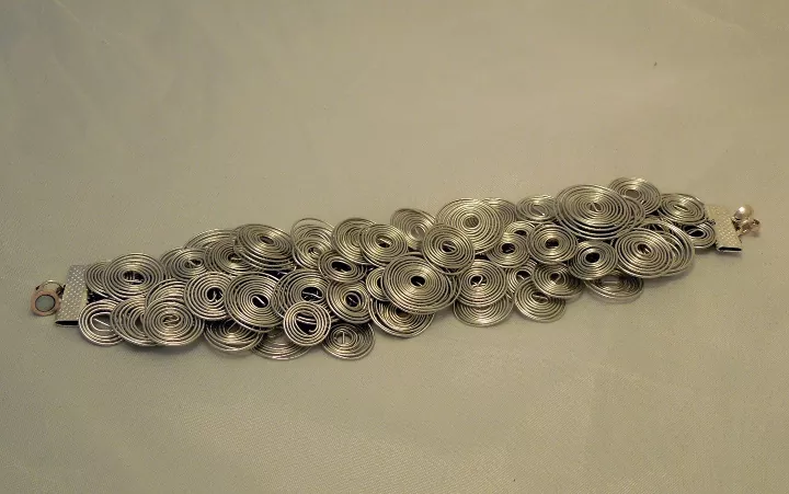 wire spiral bracelet, Finished item