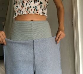 diy comfy sweatpants from scratch, Pin waistline on either side