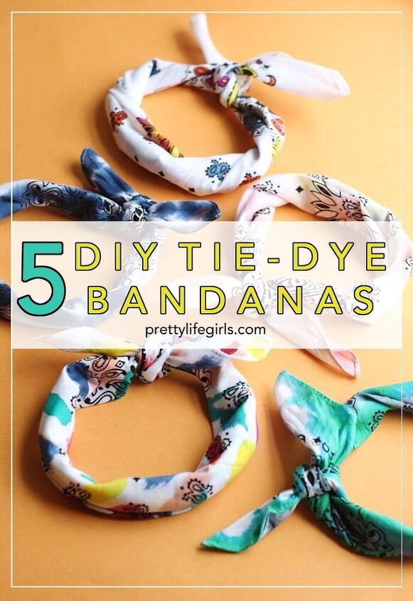 5 diy tie dye bandanas 5 ways