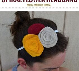 diy spiral flower headband