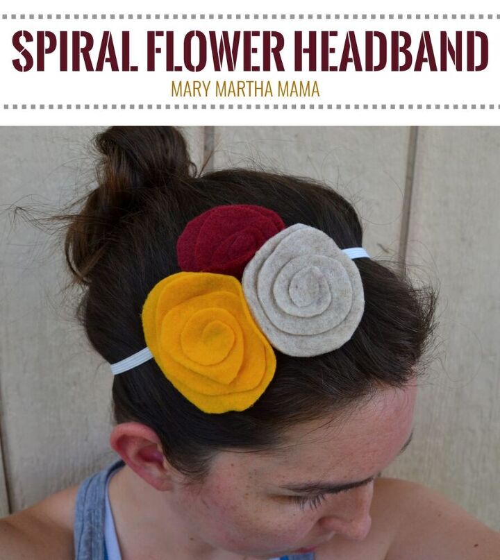diy spiral flower headband