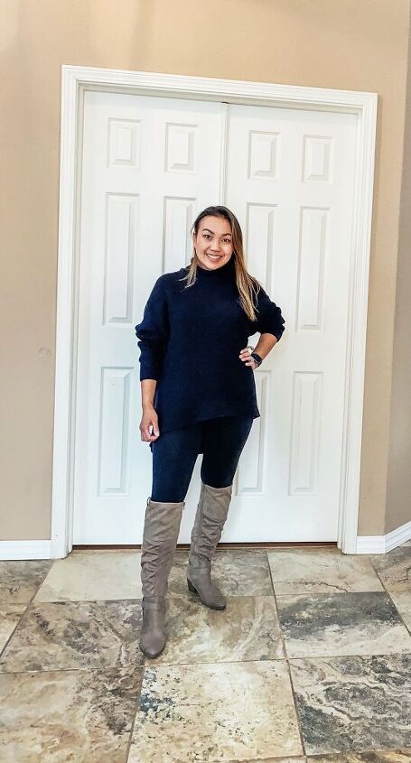 3 ways to style a black turtleneck sweater, Paired with black jeans neutral boots
