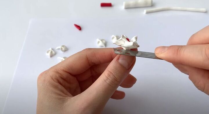 polymer clay polka dot flower earrings, How to make polymer clay flower earrings