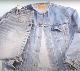 how to fray denim pants and jacket, Finished frayed jacket and pants