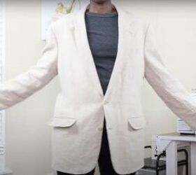 make a woman s fitted blazer from a men s blazer, Women s fitted blazer
