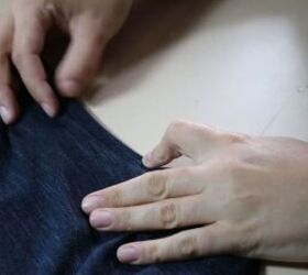make a comfy diy shirt in a few easy steps, Fold the binding upwards