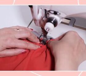 sew a unique off the shoulder dress, Secure your elastic