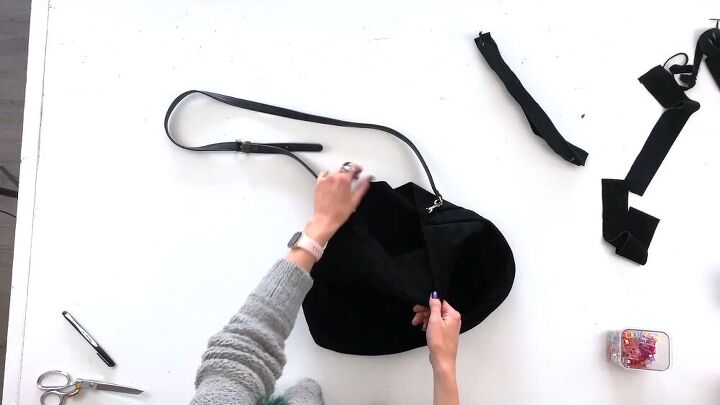 the easiest diy leather handbag youll ever make, Attach your zipper
