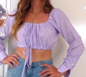 Fun Thrift Flip: Transform a Men’s Shirt into a Cute Drawstring Top ...