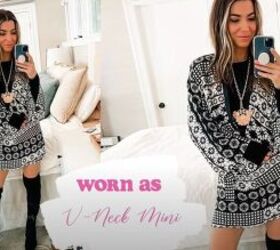 how to style a robe in 15 different ways, How to style a robe as a v neck mini